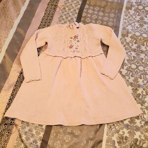 Shabby Chic Pink Floral Knitted Dress 5T